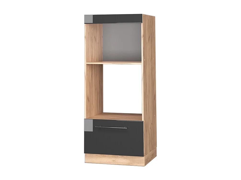 Szafka do mikrofalówki antracyt wysoki połysk 60x58.1x153.6 fame-line