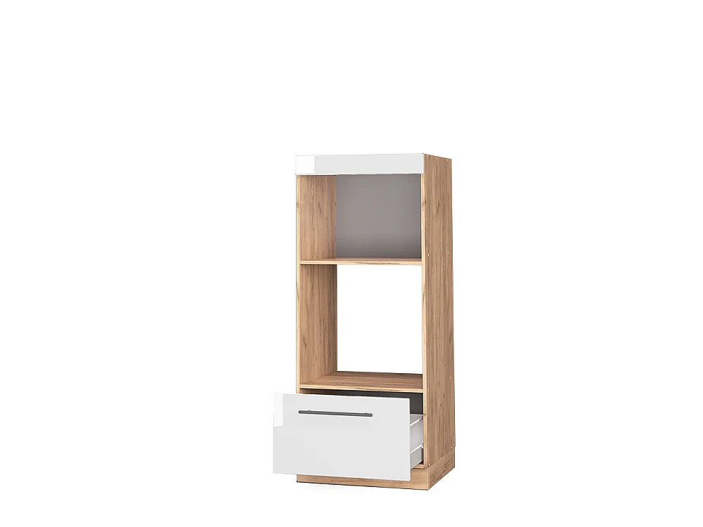 Armoire micro-ondes blanc haute brillance 60x58.1x153.6 fame-line