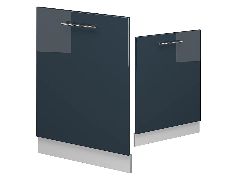 Diskmaskinens frontpanel mörkblå högblank 60x1.6x81.8 fame-line