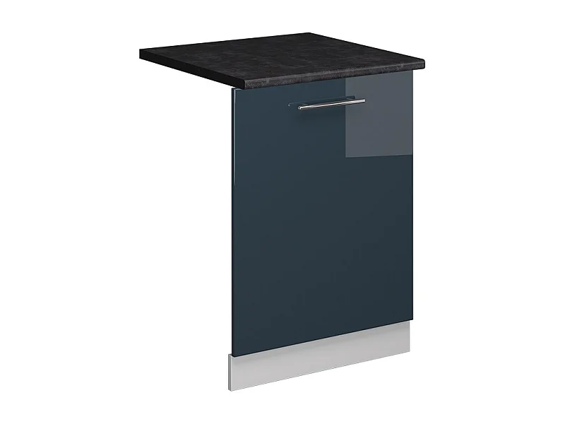 Façade de lave-vaisselle bleu foncé brillant 60x1.6x81.8 fame-line