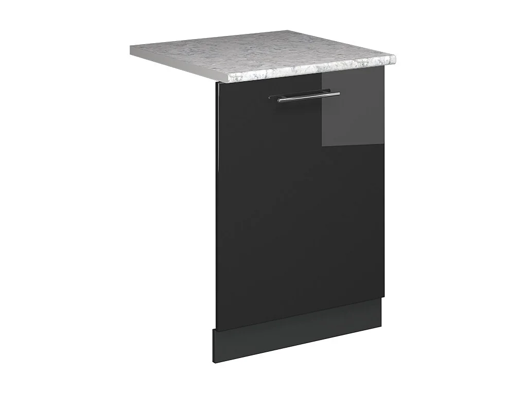 Façade de lave-vaisselle anthracite haute brillance 60x1.6x81.8 fame-line