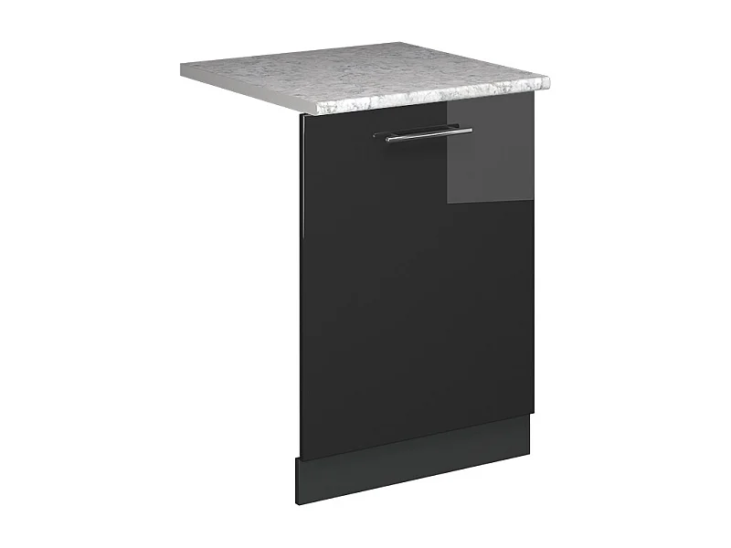 Façade de lave-vaisselle anthracite haute brillance 60x1.6x81.8 fame-line