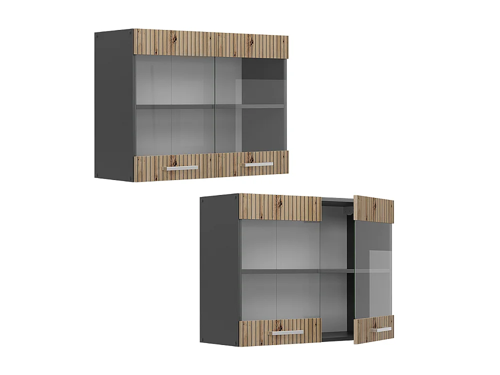 Armoire en verre chêne artisan 80x31x60 r-line