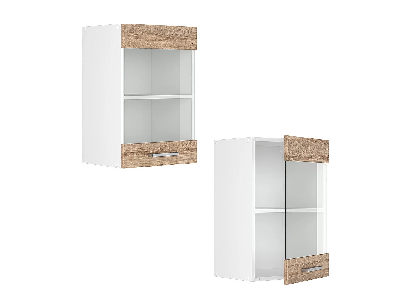 Armario de cocina con vidrio sonoma 40x31x60 r-line