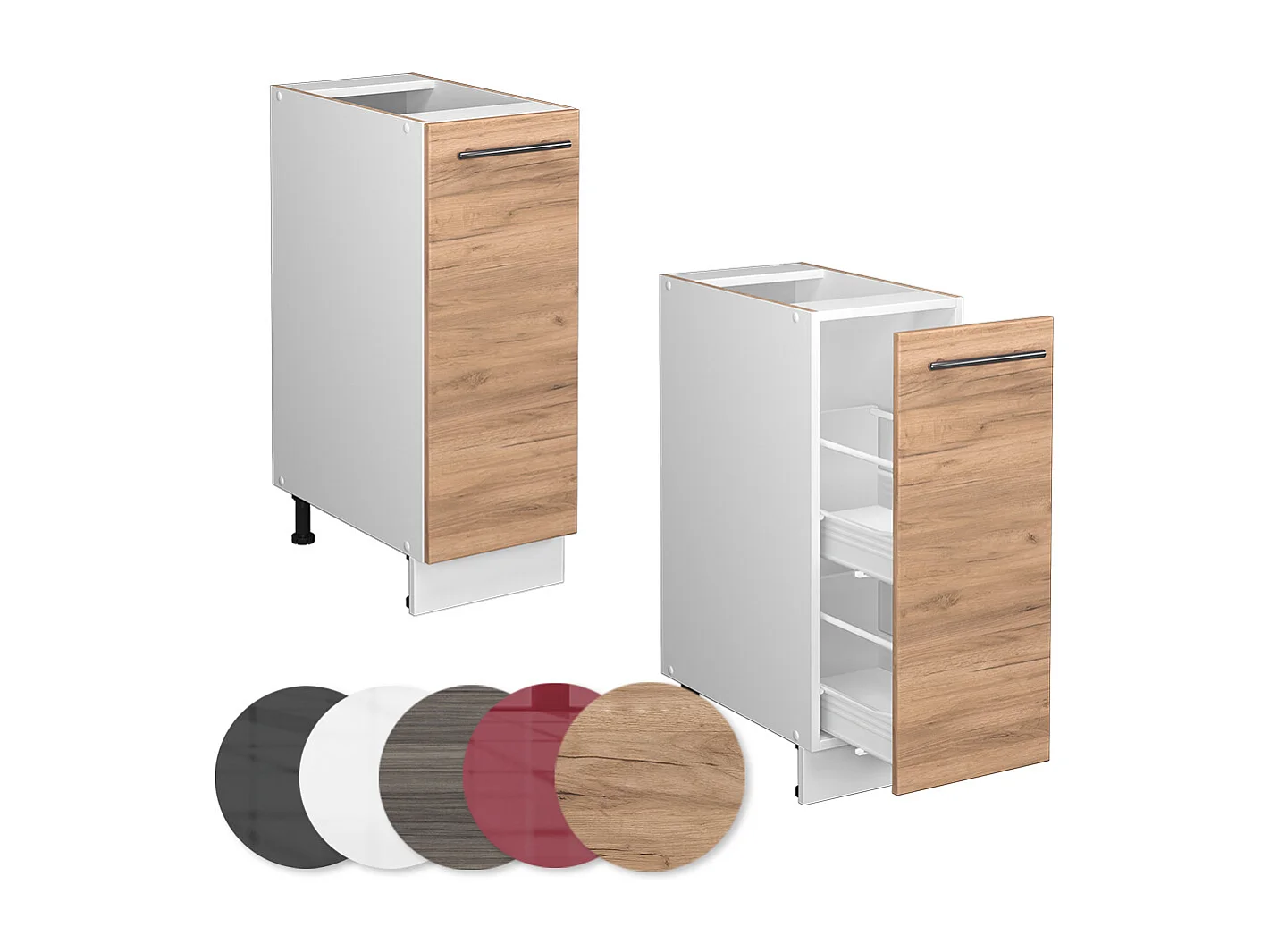 Armadio cucina dispensa alto quercia dorata 30x51.6x82 fame-line