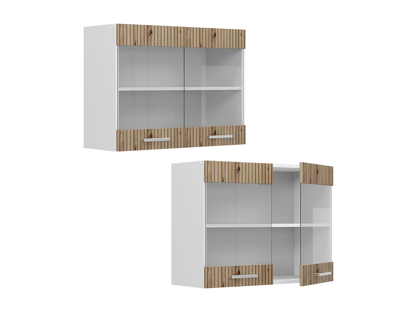 Armoire en verre chêne artisan 80x31x60 r-line