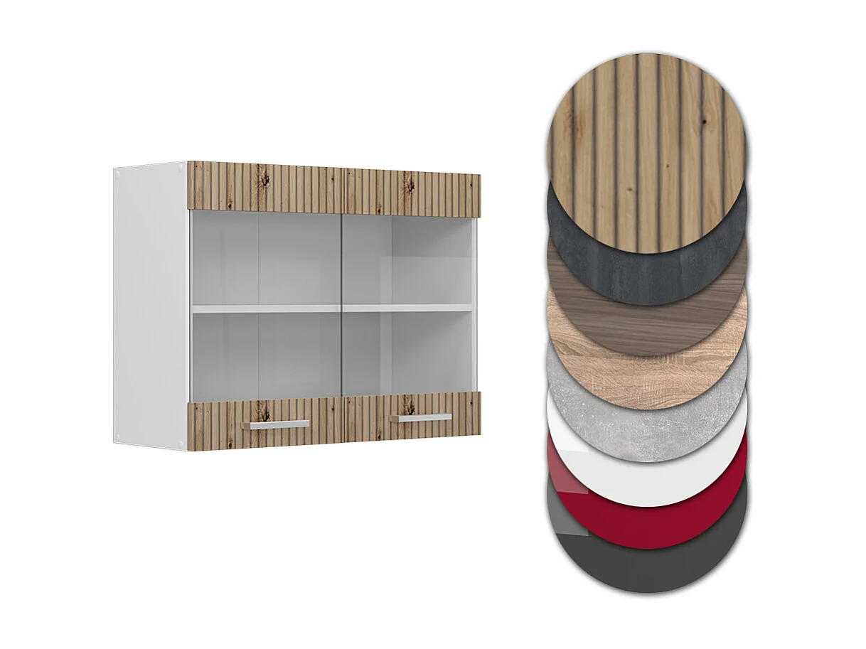 Armoire en verre chêne artisan 80x31x60 r-line