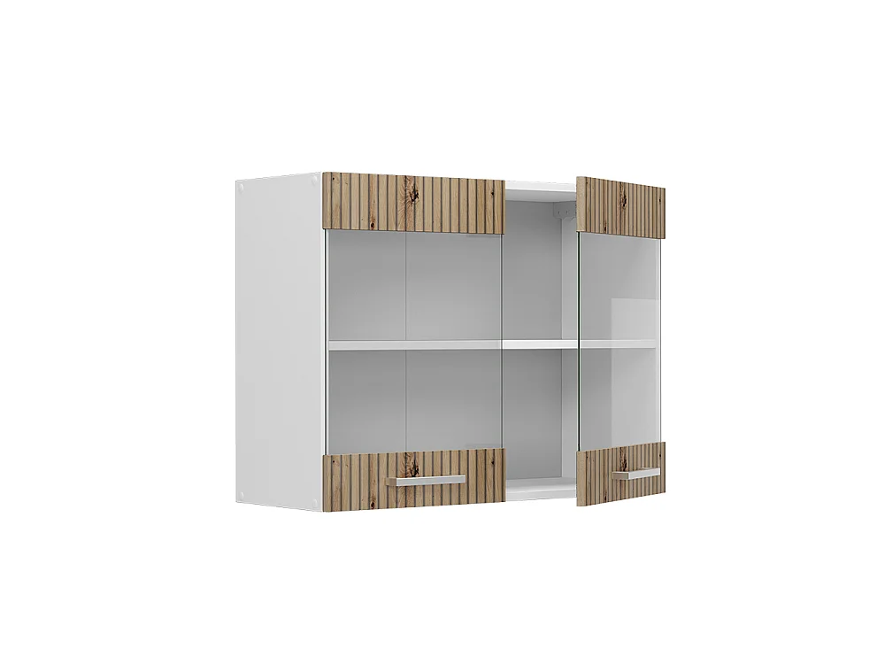 Küchenglasschrank artisan-eiche 80x31x60 r-line