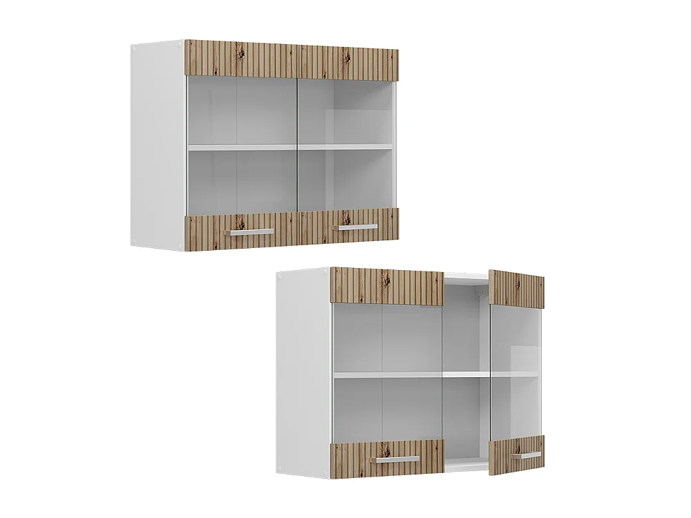 Küchenglasschrank artisan-eiche 80x31x60 r-line