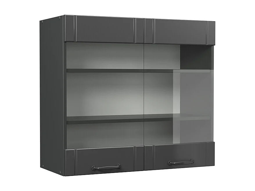 Armoire en verre gris foncé 80x34.1x72 fame-line