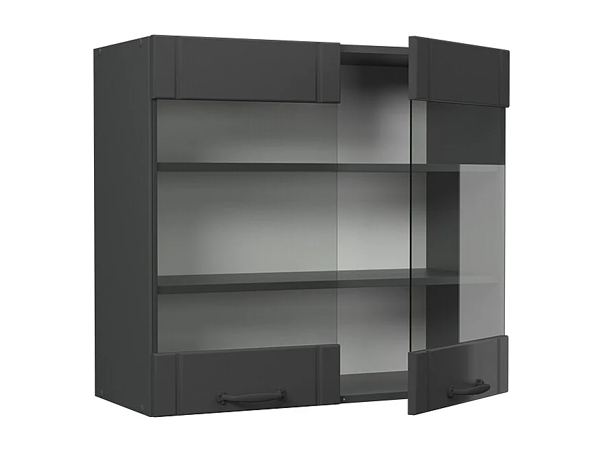 Armoire en verre gris foncé 80x34.1x72 fame-line