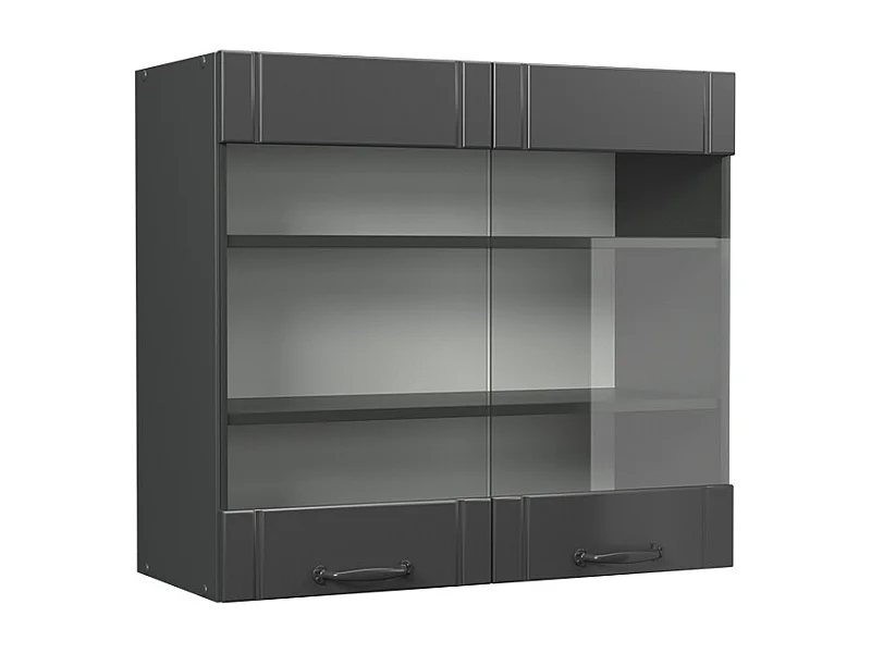 Mobile da cucina in vetro grigio scuro 80x34.1x72 fame-line