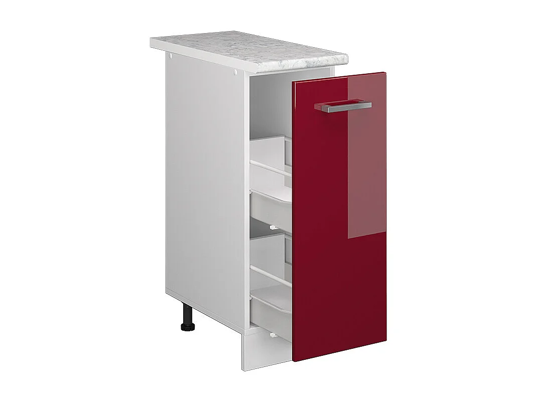 Armario de farmacia rojo de alto brillo 30x60x81.6 r-line