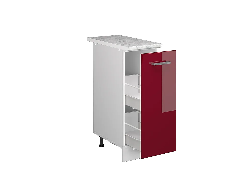 Apothekerschrank rot hochglanz 30x60x81.6 r-line