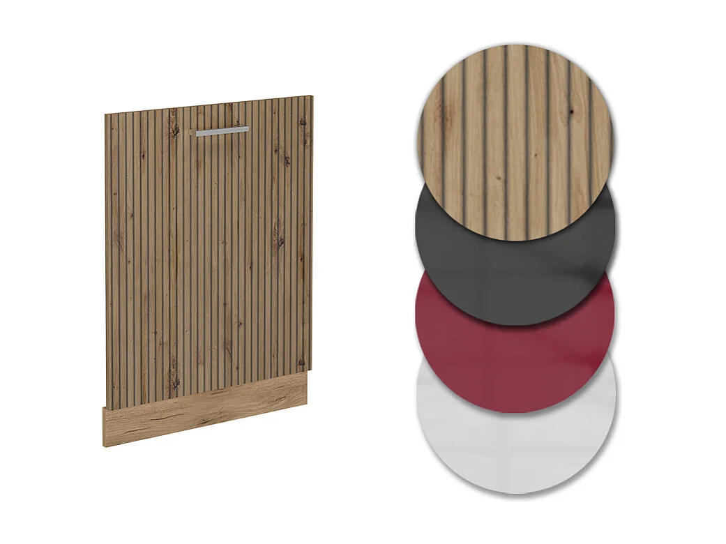 Façade de lave-vaisselle chêne artisan 60x1.6x81.8 r-line