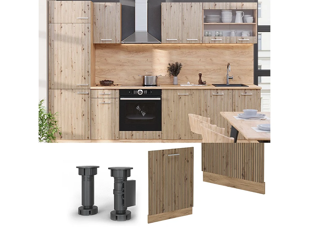 Dishwasher front panel artisan oak 60x1.6x81.8 r-line