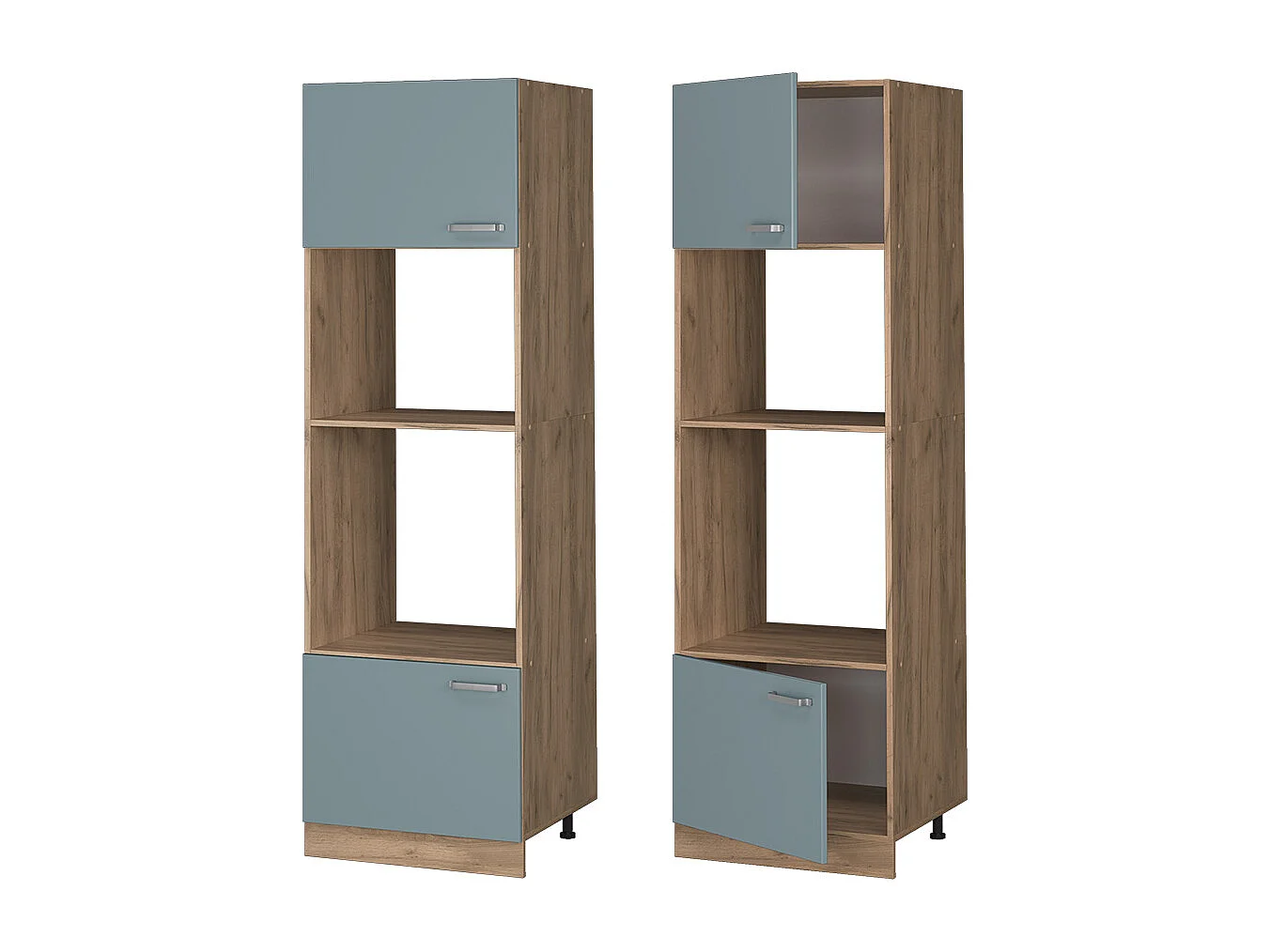 Szafka do mikrofalówki niebiesko-szary 60x57.2x206.8 r-line