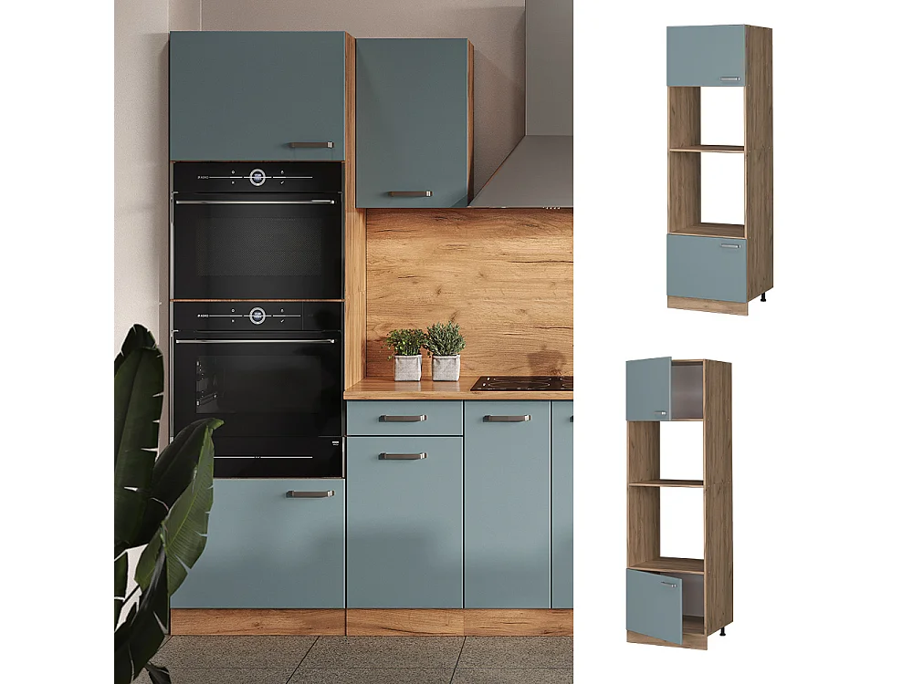Armoire micro-ondes bleu-gris 60x57.2x206.8 r-line