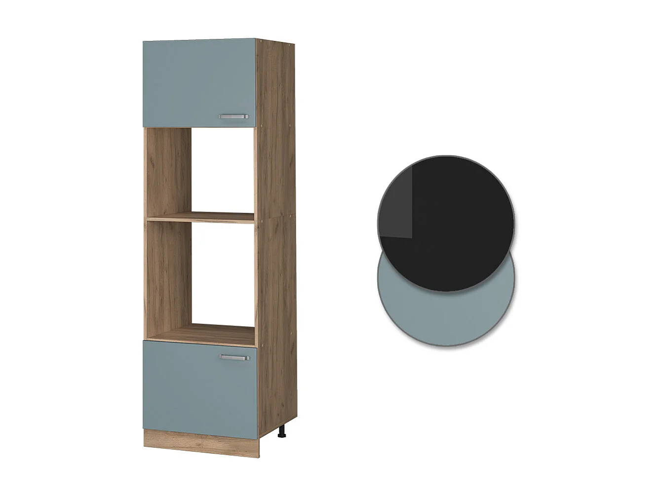 Armoire micro-ondes bleu-gris 60x57.2x206.8 r-line