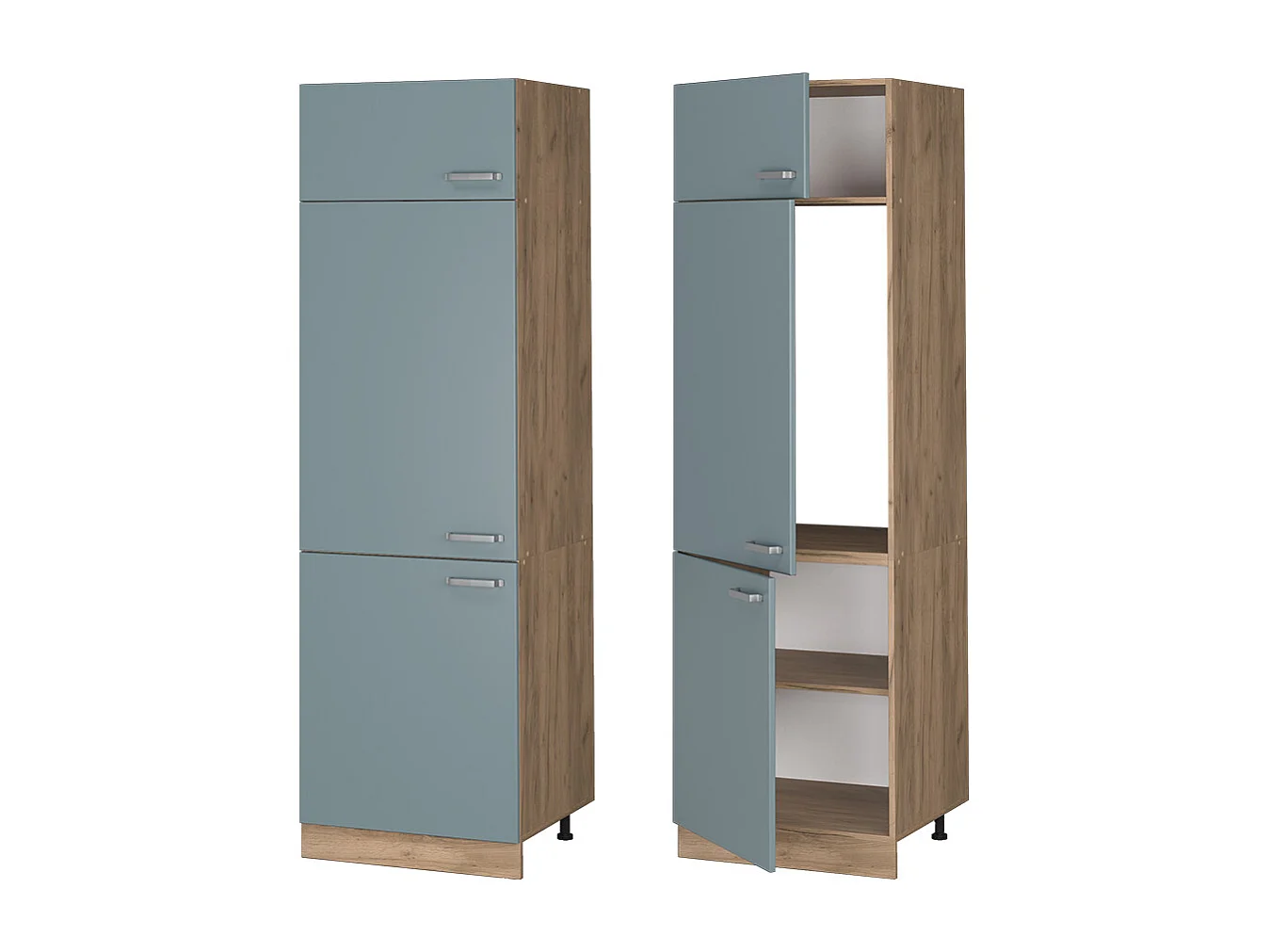 Armoire pour frigo bleu-gris 60x57.2x206.8 r-line