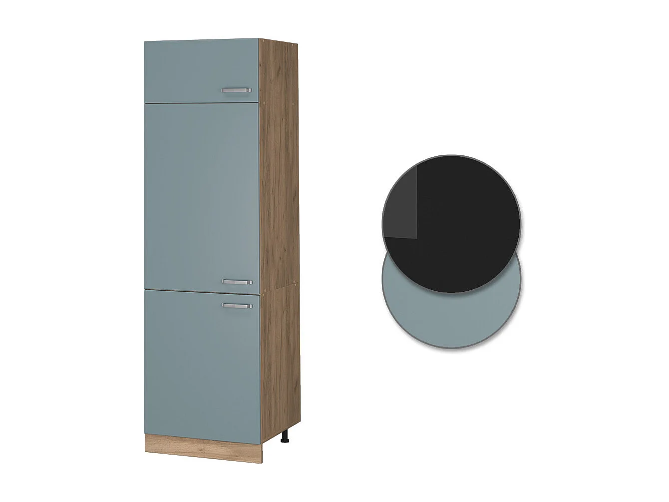 Armoire pour frigo bleu-gris 60x57.2x206.8 r-line