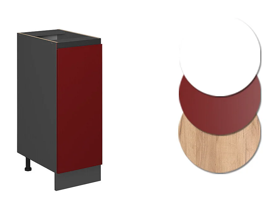 Meuble de cuisine rouge 30x46x81.6 r-line