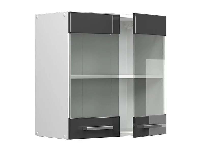 Armoire en verre anthracite haute brillance 60x31x60 r-line