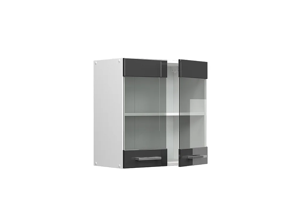 Mobile da cucina in vetro antracite lucido 60x31x60 r-line