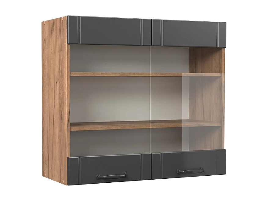 Armoire en verre gris foncé 80x34.1x72 fame-line