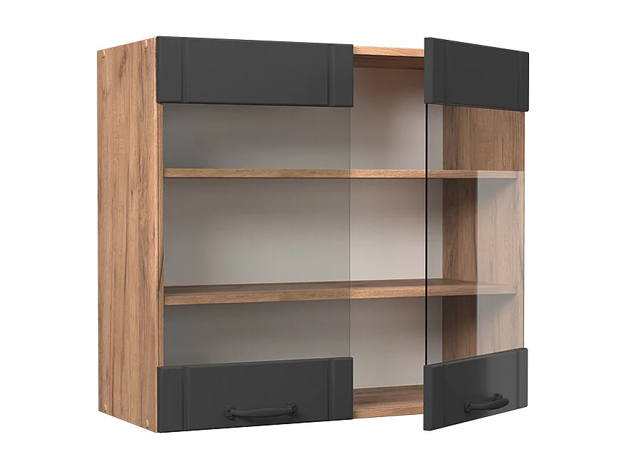 Armoire en verre gris foncé 80x34.1x72 fame-line