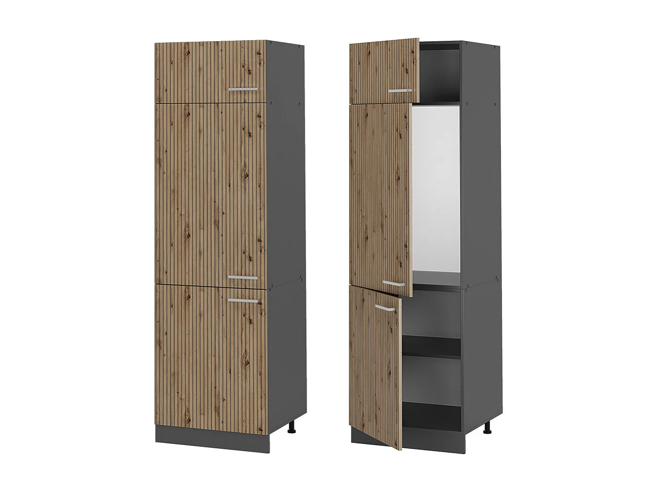 Armoire pour frigo chêne artisan 60x57.2x206.8 r-line