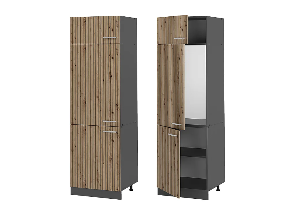 Armoire pour frigo chêne artisan 60x57.2x206.8 r-line
