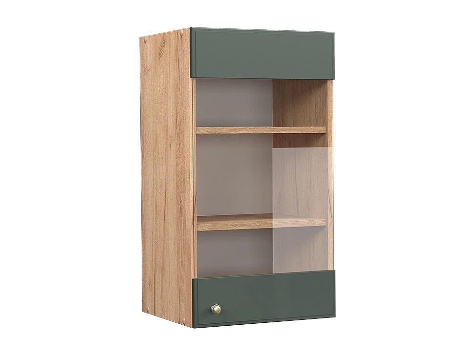 Armoire en verre vert or campagne 40x34.1x72 fame-line