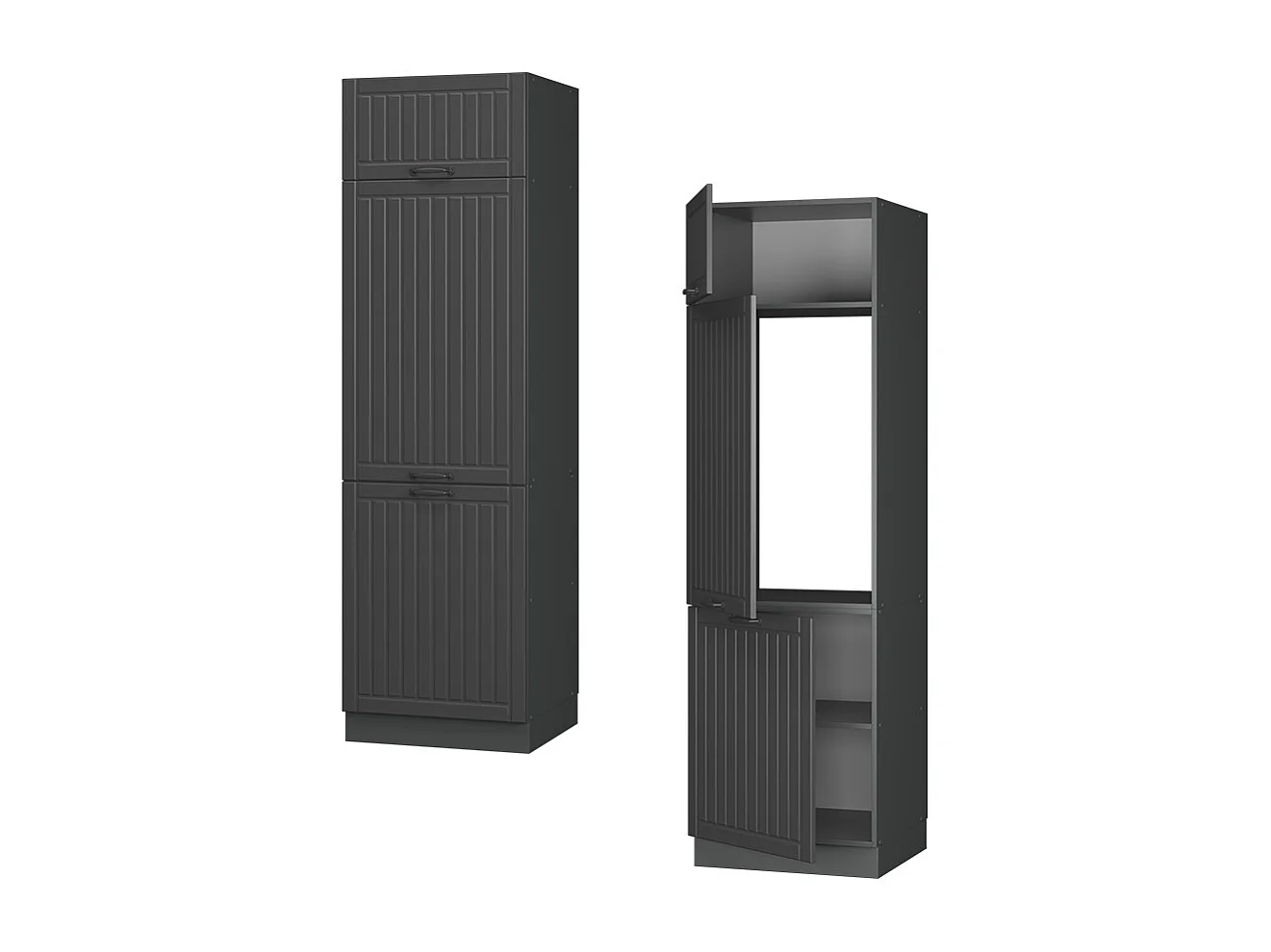 Armoire pour frigo gris foncé 60x58.1x206.8 fame-line