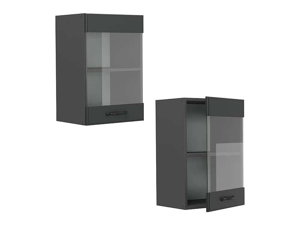 Armoire en verre anthracite campagne 40x31x60 r-line