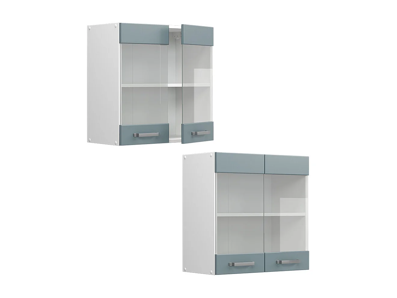 Armoire en verre bleu-gris 60x31x60 r-line