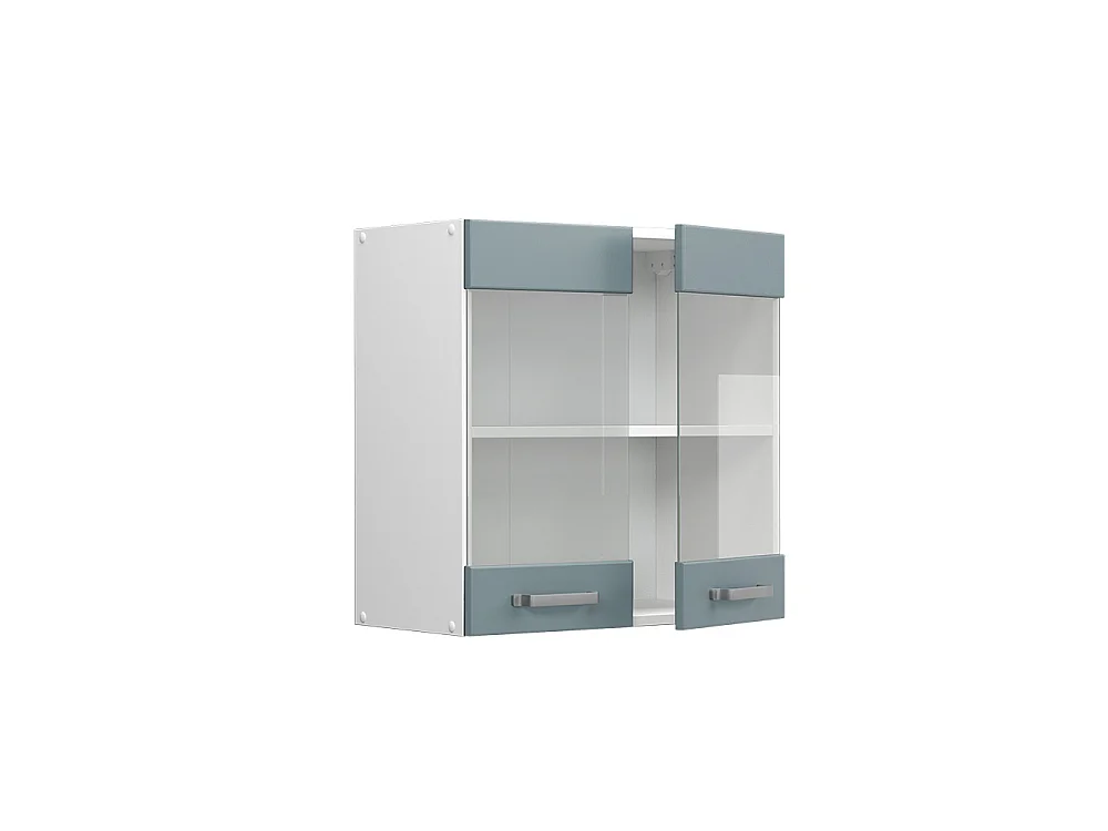 Mobile da cucina in vetro grigio-blu 60x31x60 r-line