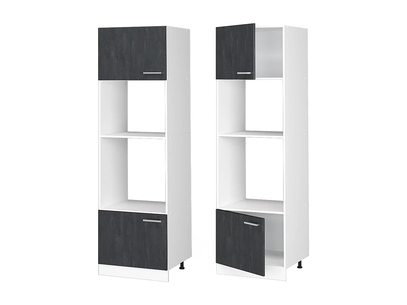 Armoire micro-ondes béton noir 60x57.2x206.8 r-line
