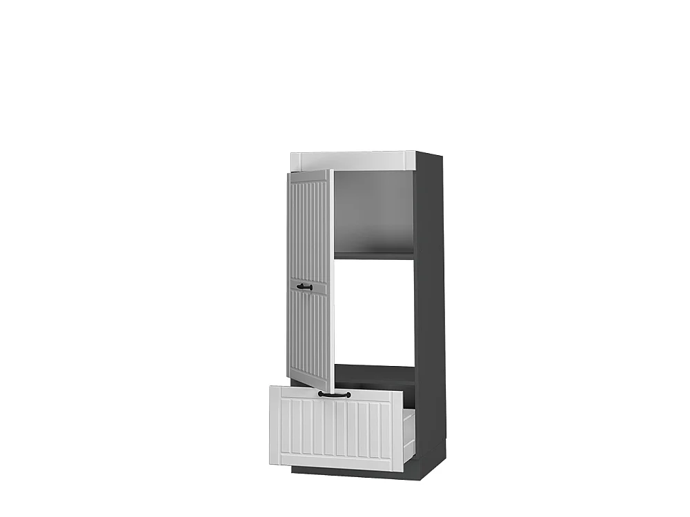 Armoire micro-ondes blanc campagne 60x58.1x153.6 fame-line