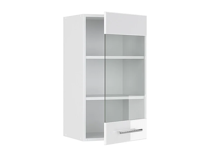 Armoire en verre blanc haute brillance 40x34.1x72 fame-line