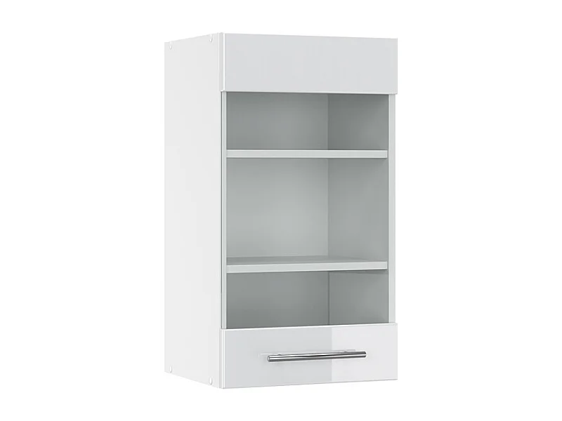 Armoire en verre blanc haute brillance 40x34.1x72 fame-line