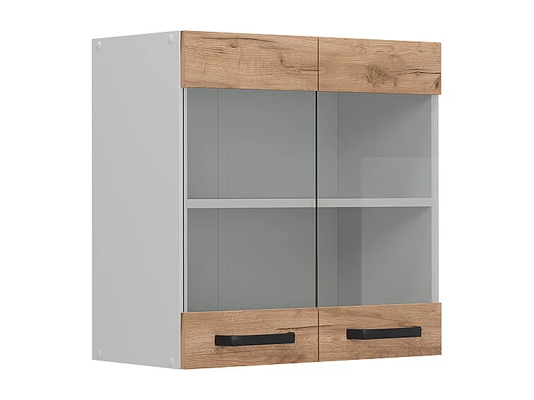 Armario de cocina con vidrio roble dorado 60x31x60 r-line