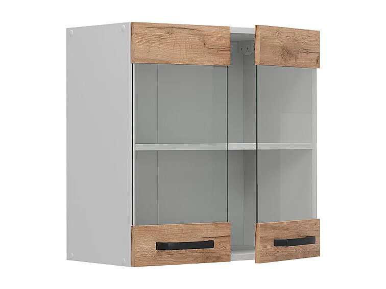 Armoire en verre chêne de force doré 60x31x60 r-line