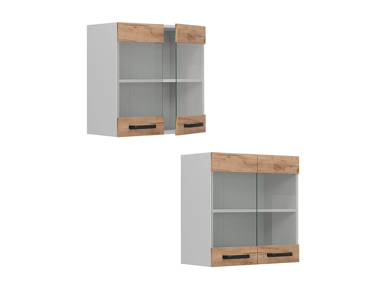 Armoire en verre chêne de force doré 60x31x60 r-line