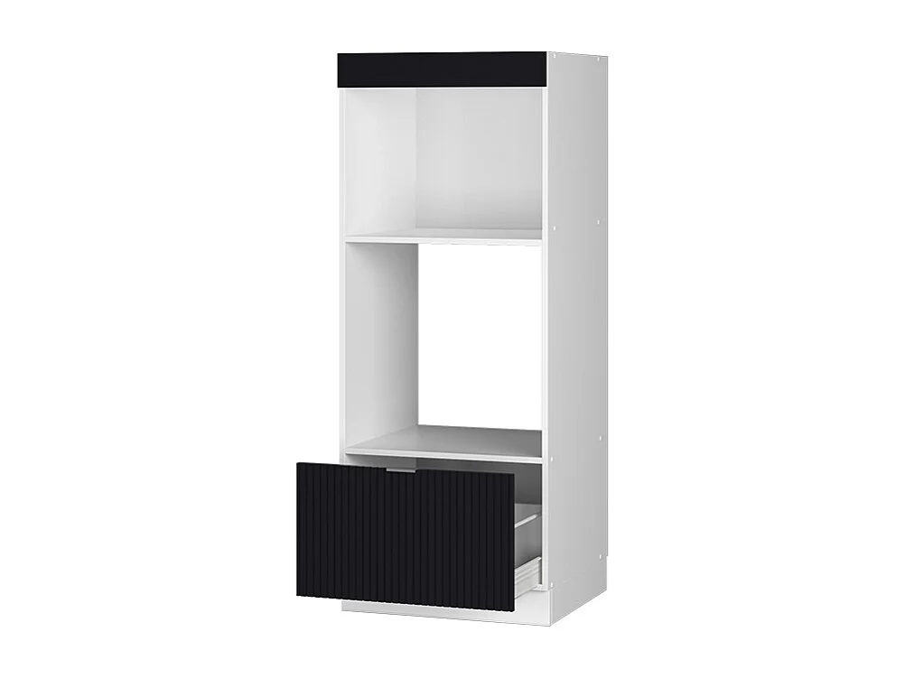 Armoire micro-ondes noir rayé 60x58.1x153.6 fame-line