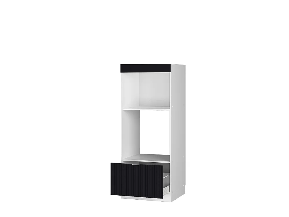 Armoire micro-ondes noir rayé 60x58.1x153.6 fame-line