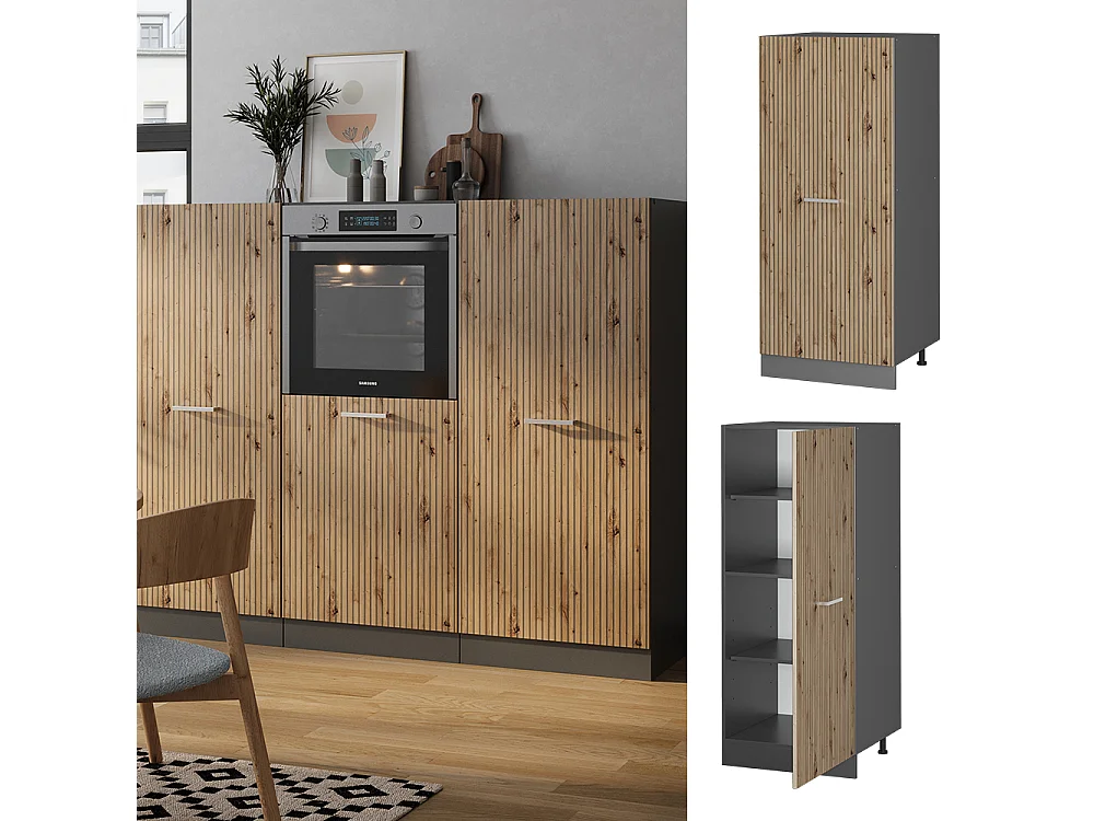 Armario alto roble artesanal 60x57x143 r-line