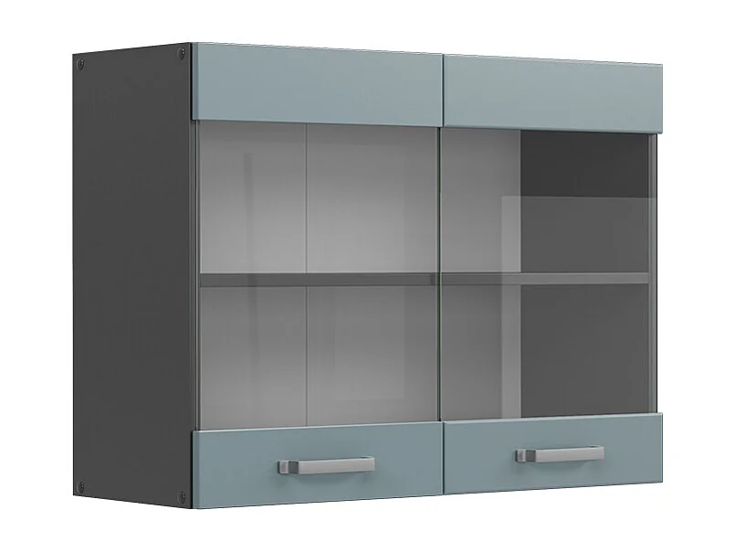 Armoire en verre bleu-gris 80x31x60 r-line