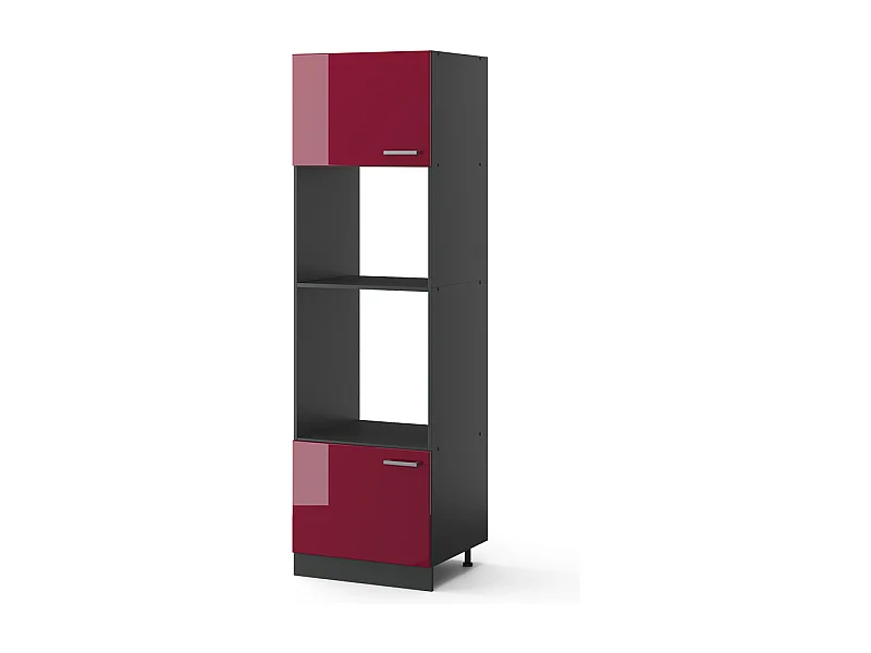 Armoire micro-ondes rouge brillant 60x57.2x206.8 r-line