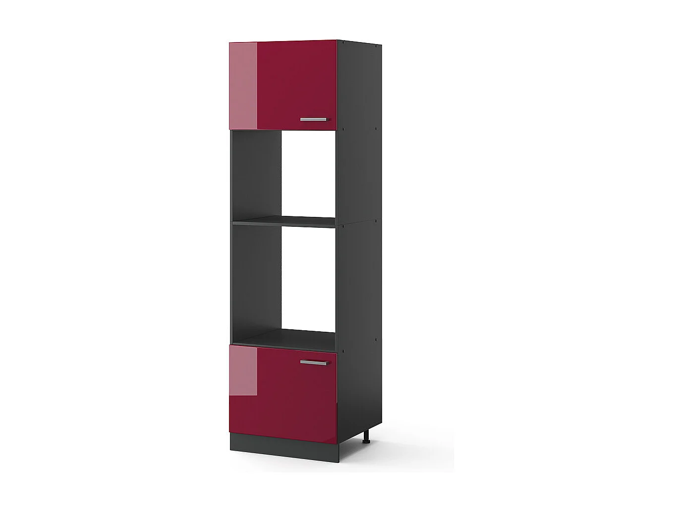 Szafka do mikrofalówki czerwony połysk 60x57.2x206.8 r-line